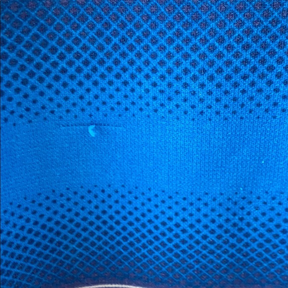 Men’s size M slim fit blue striped polo shirt. - Picture 3 of 5